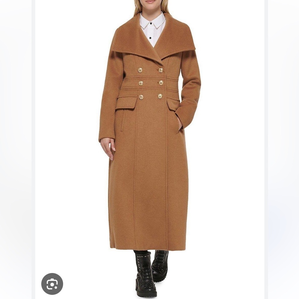 KARL LAGERFELD tan military coat